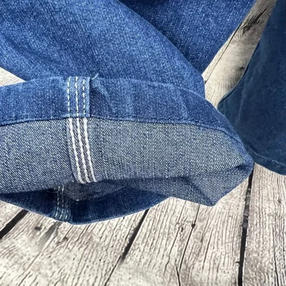 Liberty Bib Overalls Women's  Size L Dark Blue Jean 38 x 31 - Picture 11 of 13